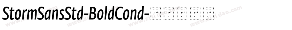 StormSansStd-BoldCond字体转换