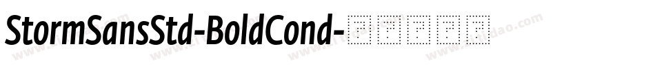 StormSansStd-BoldCond字体转换