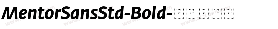 MentorSansStd-Bold字体转换