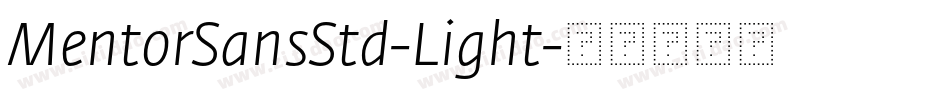 MentorSansStd-Light字体转换