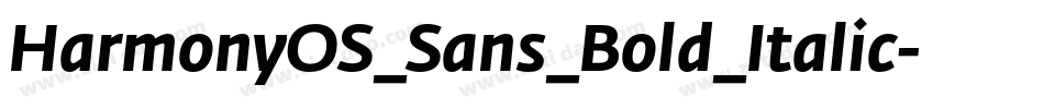 HarmonyOS_Sans_Bold_Italic字体转换