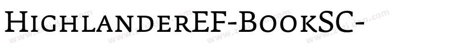 HighlanderEF-BookSC字体转换