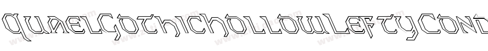 QuaelGothicHollowLeftyCondensed字体转换