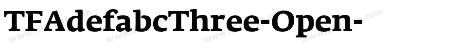 TFAdefabcThree-Open字体转换