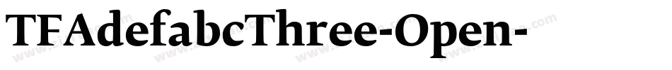TFAdefabcThree-Open字体转换