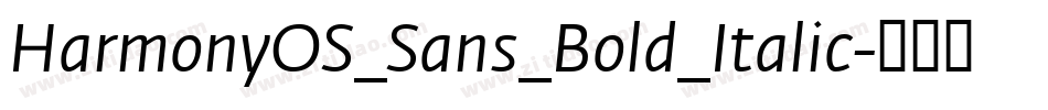 HarmonyOS_Sans_Bold_Italic字体转换