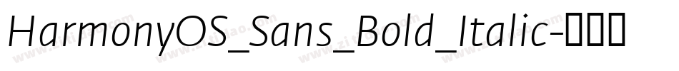 HarmonyOS_Sans_Bold_Italic字体转换