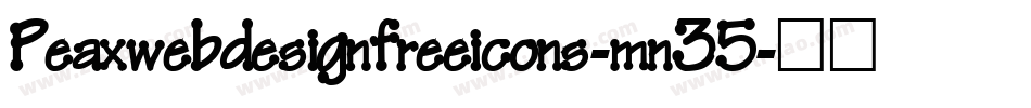 Peaxwebdesignfreeicons-mn35字体转换