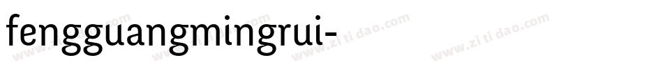fengguangmingrui字体转换