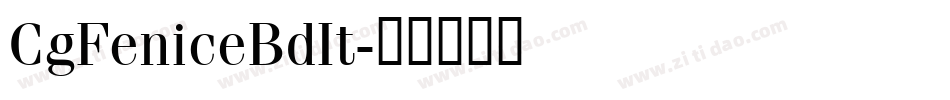 CgFeniceBdIt字体转换