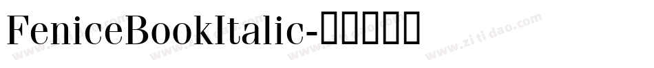 FeniceBookItalic字体转换