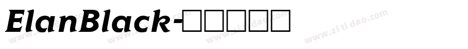 ElanBlack字体转换