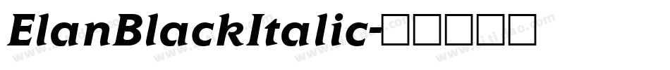 ElanBlackItalic字体转换