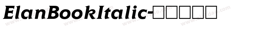 ElanBookItalic字体转换