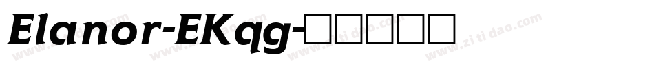 Elanor-EKqg字体转换