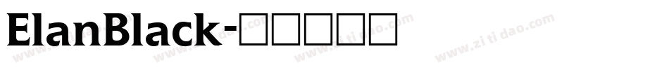 ElanBlack字体转换