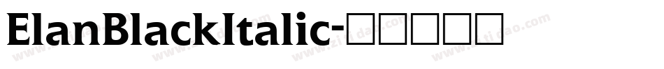 ElanBlackItalic字体转换