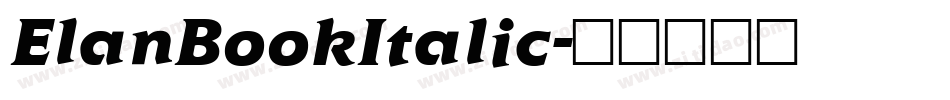 ElanBookItalic字体转换