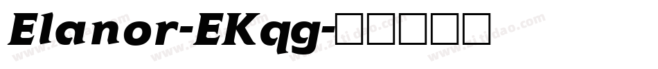 Elanor-EKqg字体转换