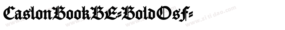 CaslonBookBE-BoldOsF字体转换
