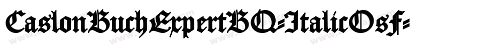 CaslonBuchExpertBQ-ItalicOsF字体转换