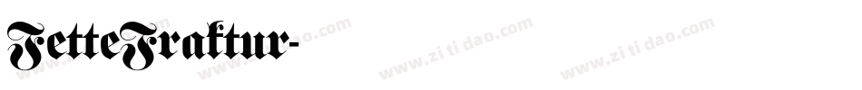 FetteFraktur字体转换