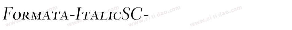 Formata-ItalicSC字体转换