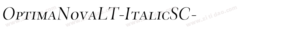 OptimaNovaLT-ItalicSC字体转换