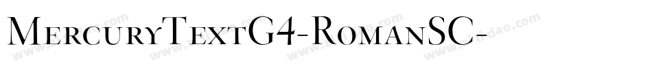 MercuryTextG4-RomanSC字体转换