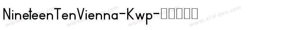 NineteenTenVienna-Kwp字体转换