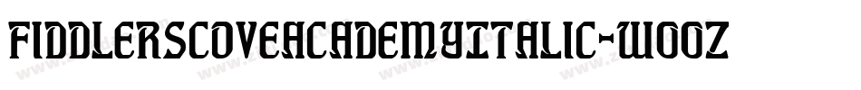 FiddlersCoveAcademyItalic-w00z字体转换