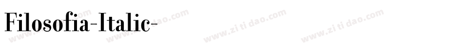Filosofia-Italic字体转换