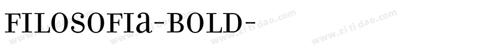 Filosofia-Bold字体转换
