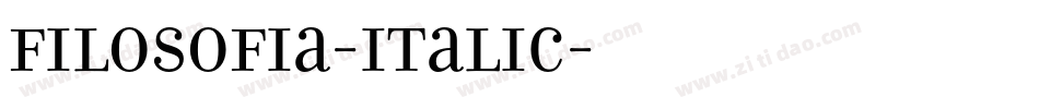 Filosofia-Italic字体转换
