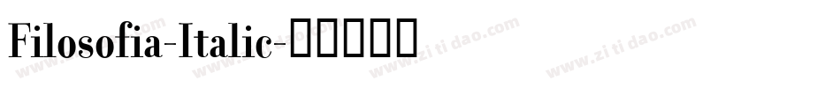 Filosofia-Italic字体转换