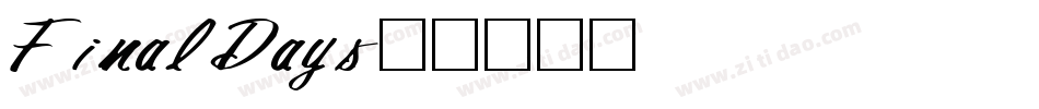 FinalDays字体转换
