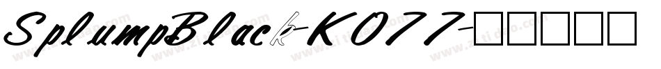 SplumpBlack-KO77字体转换