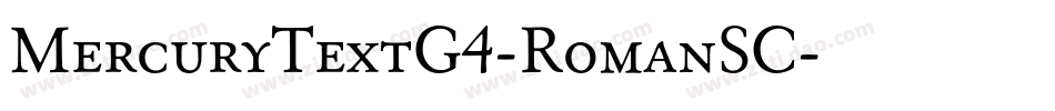 MercuryTextG4-RomanSC字体转换