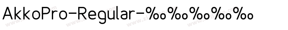 AkkoPro-Regular字体转换
