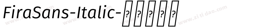 FiraSans-Italic字体转换