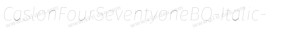 CaslonFourSeventyoneBQ-Italic字体转换