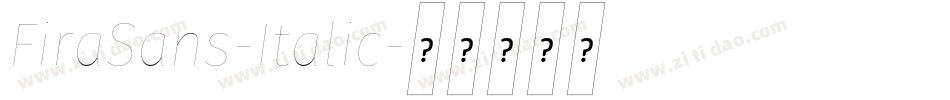FiraSans-Italic字体转换