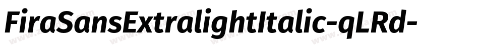 FiraSansExtralightItalic-qLRd字体转换