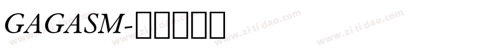 GAGASM字体转换