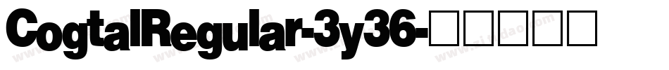 CogtalRegular-3y36字体转换