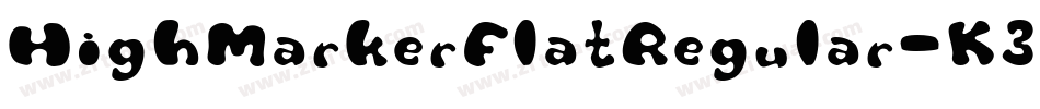 HighMarkerFlatRegular-K3pA字体转换