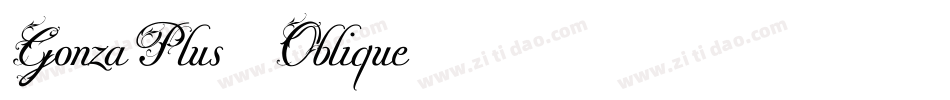 GonzaPlus-Oblique字体转换