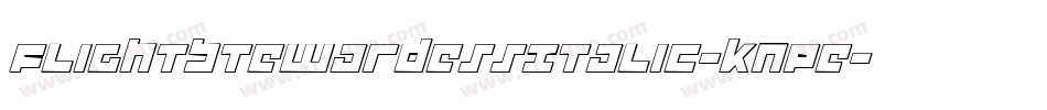 FlightStewardessItalic-KnPe字体转换