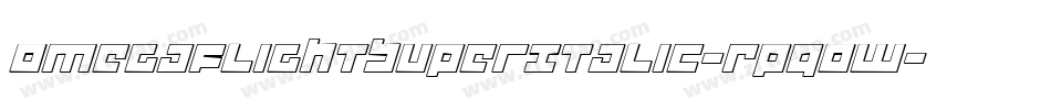 OmegaFlightSuperItalic-RpqOW字体转换