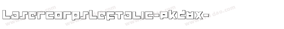LaserCorpsLeftalic-PKZ8x字体转换